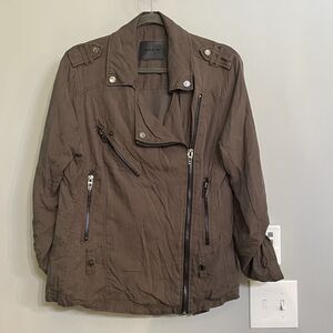 Blank NYC Moto Jacket Draped Asymmetric‎ Zip Womens Sz Medium EUC